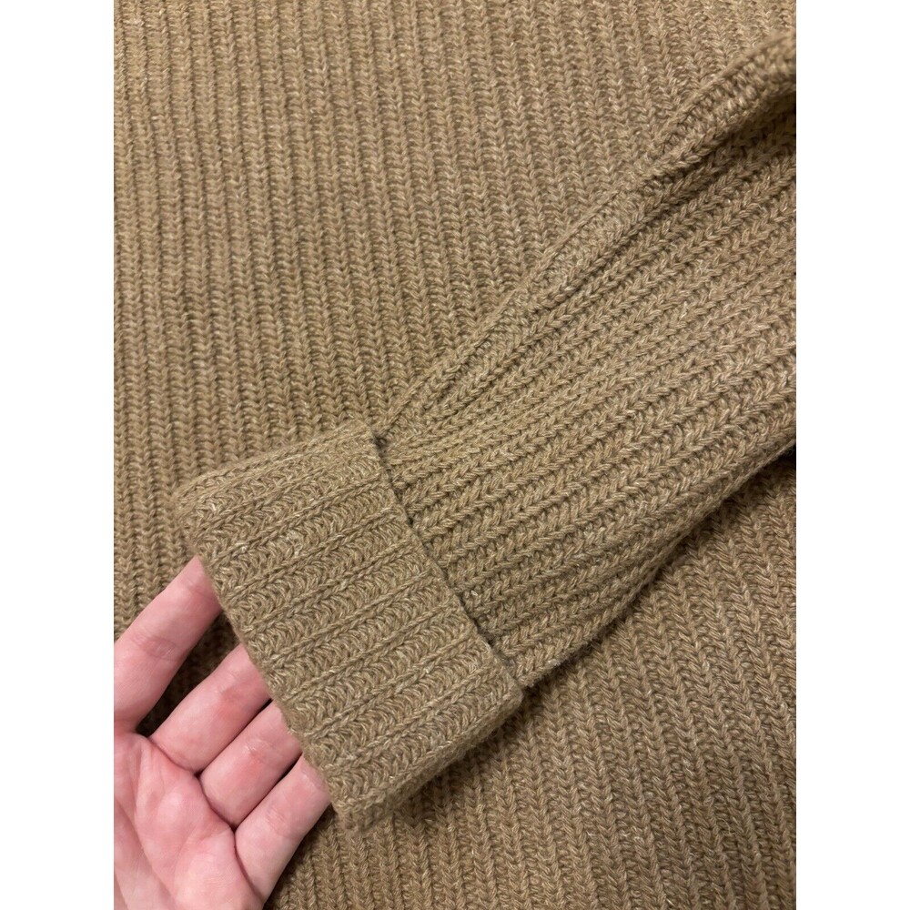 Brochu Walker Thandee Brown Asymmetric Hem Pullover Sweater XS Wool Linen Rib - Picture 8 of 14